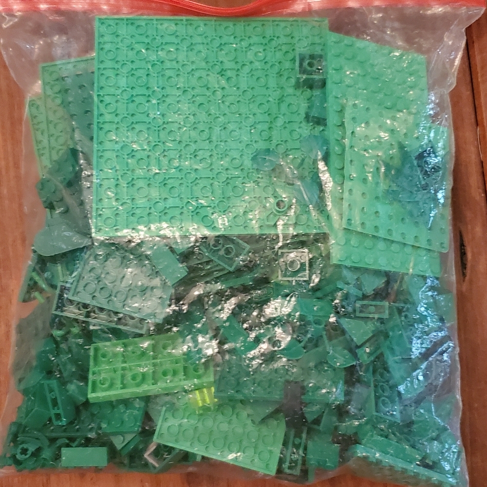Green Lego Blocks Set Over 1 LB